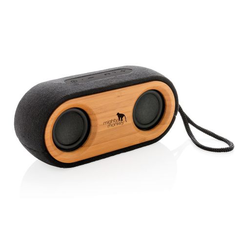 Bamboe dubbele speaker - Afbeelding 1